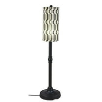 Patio Living Concepts Coronado 58 in. Floor Lamp 62270 with 2 in. black body and New Twist Caviar outdoor fabric shade