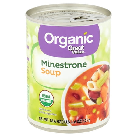 (3 Pack) Great Value Organic Minestrone Soup, 18.6