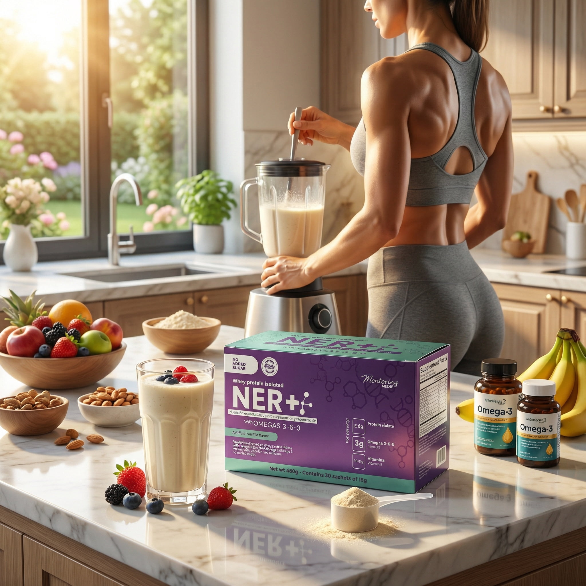 NER+ PROTEIN ISOLATED WITH OMEGA 3, 6, 9 PROTEINA MEDICA