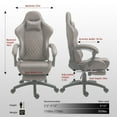 Dowinx PU Leather Gaming Chair with Massage Lumbar Support High Back