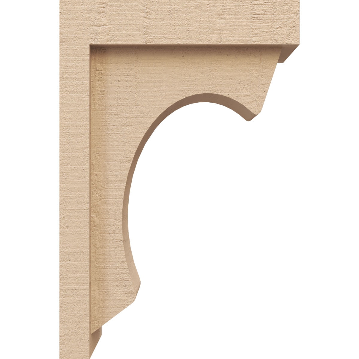 4"W x 8"D x 12"H Classic Emerson Rough Cedar Woodgrain TimberThane Corbel, Primed Tan