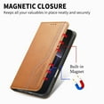 thumbnail image 3 of Dteck Flip Wallet Case for iPhone 16,Leather Magnetic Folio Cover with Card Holder Kickstand Shockproof TPU Full Body Protective Phone Case,Brown, 3 of 7
