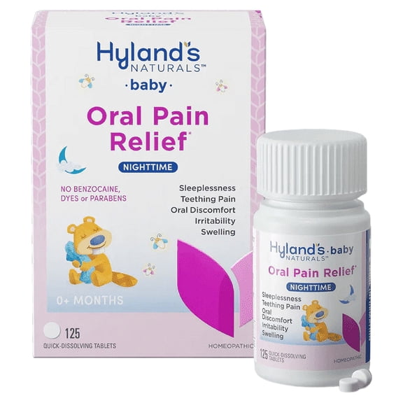 Hylands Baby Oral Pain Relief Nighttime, 125 Ea
