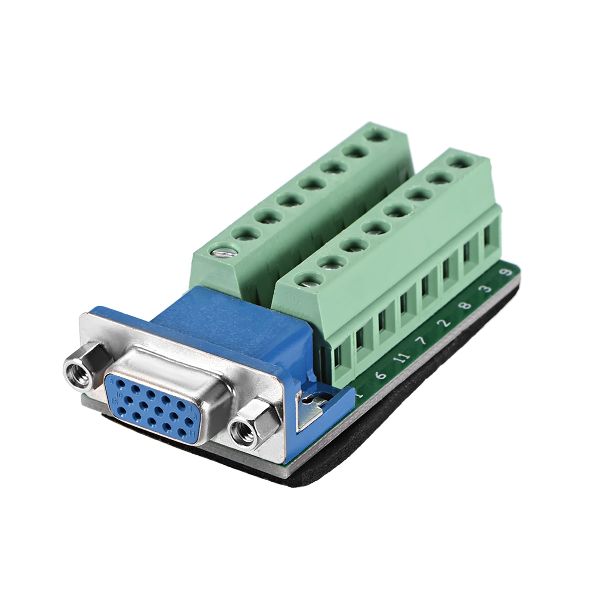 Dsub DB15 Breakout Board Connector with Case 3row Female Port Solderless Terminal Block