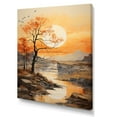 thumbnail image 2 of Designart "Orange Tree Moon form Landscape II" Floral Canvas Art Print, 2 of 5