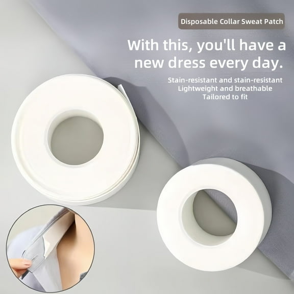 50-Pack Invisible Collar Guard Protectors | Absorbent Sweat Stickers for Shirts Formal Wear | Disposable Stain Oil Stain Shield