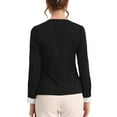 thumbnail image 3 of INSPIRE CHIC Women's Work Shirt Colorblock Long Sleeve Chic Square Neck Blouse M Black, 3 of 5