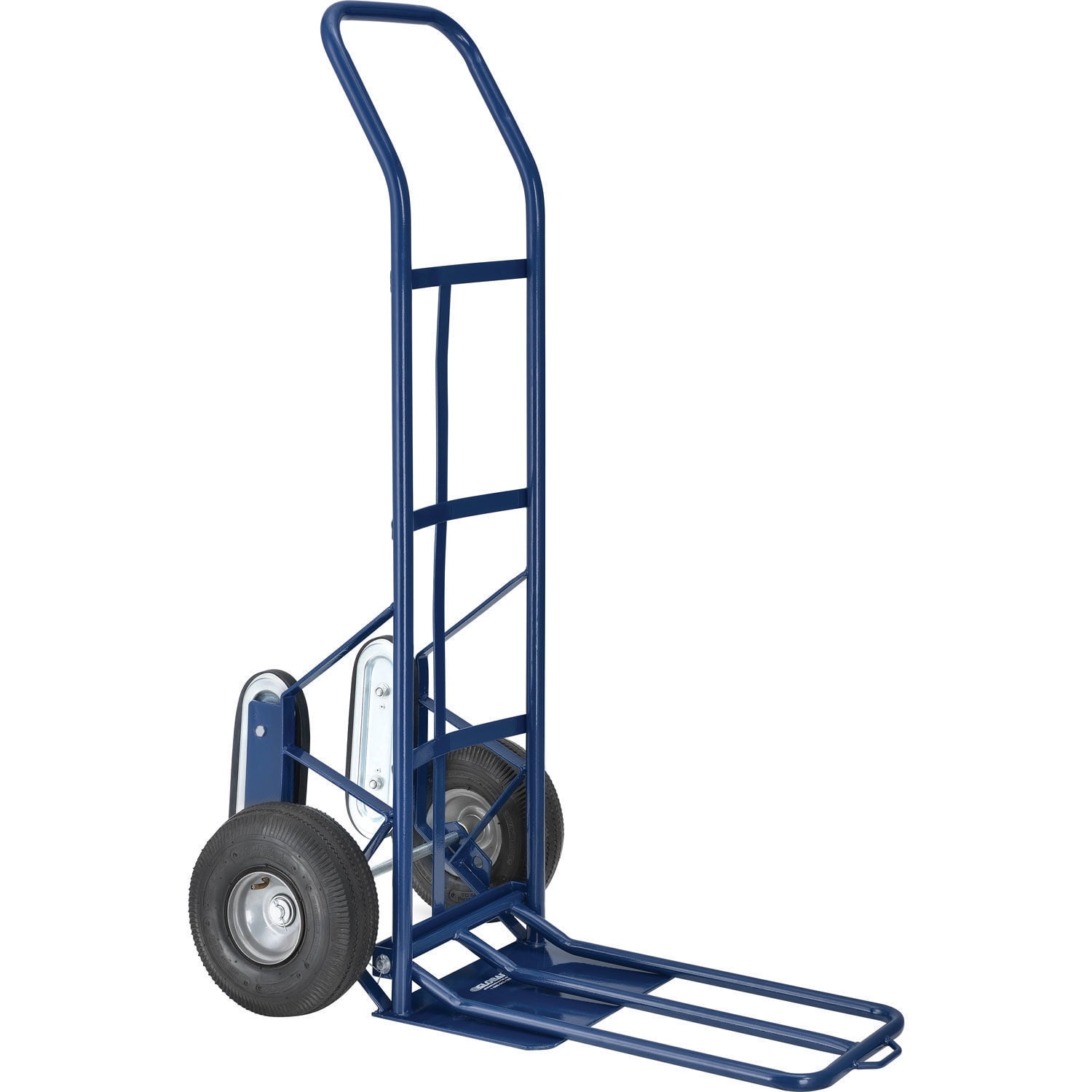 Industrial Strength Steel Hand Truck with Curved Handle & Stair
