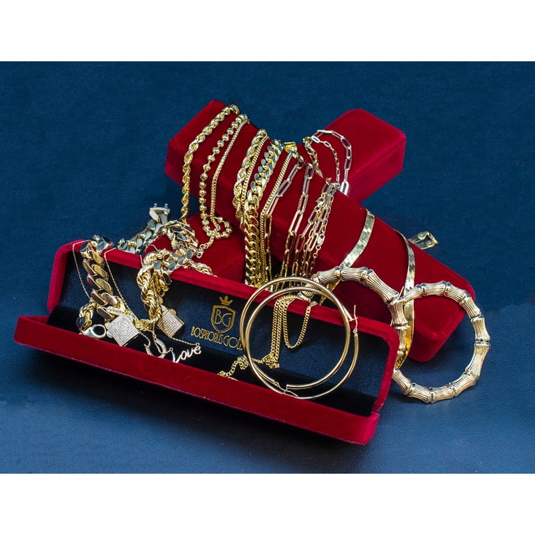 14k Real Gold Rolo Cable Crescent Lades Chan Necklace, 14kt Gold Rolo