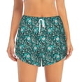 thumbnail image 2 of Balery Lephants in the Jungle Pantalones cortos deportivos para mujer con forro y dos bolsillos, elásticos, para entrenamiento, gimnasio, yoga-Small, 2 of 7