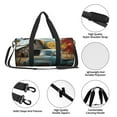 thumbnail image 3 of Lafuoo Vintage Truck Farm Scene Pattern Round Duffel Bag with Adjustable and Detachable Shoulder Strap Sports Gym Bag for Travel, Business, Sports-One Size, 3 of 6