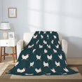 thumbnail image 2 of Rateoe Funny Chicken Pattern Flannel Throw Blanket, Ultra-soft Blanket for Bed, Couch, Car, Hypoallergenic Anti-pilling blanket-50"x40"(Vertical), 2 of 6