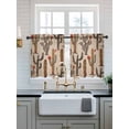 thumbnail image 2 of Vintage Cactus Tier Curtains 36 Inch Length,Sheer Curtains for Bedroom Living Room Window Farmhouse Retro Brown Summer Botanical Small Half Window Kitchen Curtains & Drapes 27.5"x36" 2 Panels, 2 of 6