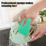 HomeDM Heavy Duty Scrub Pads Scouring Pads Sponge Dish Scrubber Scouring Pads Cleaning Non Scratch Pads for Kitchen Scrubbers Dishes Cleaning 10 Pcs