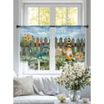 thumbnail image 4 of Sunflower Sheer Curtains 54 Inch Length 2 Panels Set Window Treatments, Gnomes Summer Botanical Pastoral Wooden Rod Pocket Semi Curtains for Living Room/Bedroom/Kitchen Décor, 104"W x 54"L, 4 of 7