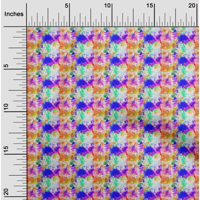 oneOone Rayon Multicolor Fabric Tie Dye Craft Projects Decor Fabric Printed By The Yard 56 Inch Wide-2U0