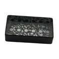 thumbnail image 2 of Cubiertas de latón para pastillas de guitarra eléctrica de 50 mm para reemplazo de puente de guitarra de 6 cuerdas Negro, 2 of 9