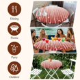 thumbnail image 7 of Retro Flower Round Tablecloth, Fitted Table Cover with Elastic for 36"-44" Round Tables, Geometric Stripes Gradient Tree Leaf Table Cloth Outdoor Indoor Dinning Party Waterproof Tablecloths, 7 of 7
