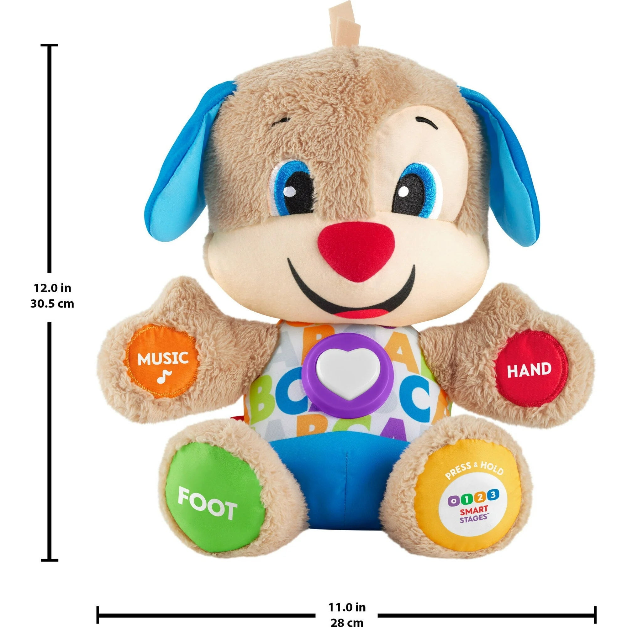 Fisher-Price Laugh & Learn Smart Stages Puppy Plush Learning Toy for Baby, Infants and Toddlers