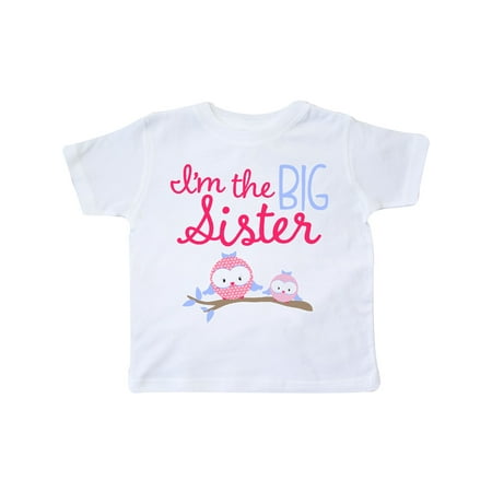 

Inktastic Big Sister owls Gift Toddler Toddler Girl T-Shirt