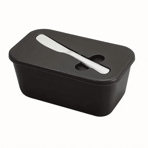 Covered Butter Dish with Lid, BPA-Free Food Storage Container, Stainless Steel Spreader, Butter Keeper for Refrigerator, Countertop and Dining Table