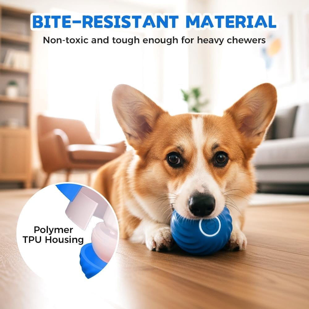 Interactive Dog Toys Dog Ball, Automatic Flashing Light Up Ball, Bite-Resistant Chew Toy to Stimulate Play and Relieve Boredom for Dogs and Cats