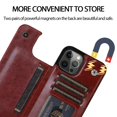 thumbnail image 4 of Dteck Compatible with iPhone 13 Pro Wallet Case with Card Holder, PU Leather Kickstand Card Slots Case, Double Magnetic Clasp and Durable Shockproof Cover For iPhone 13 Pro,Brown, 4 of 8