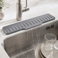 thumbnail image 5 of Silicone Faucet Splash Guard, Sloped Drainage Mat with Water Catcher, Non Slip Sink Mat for Kitchen Counter and Bathroom Vanity, 5 of 7