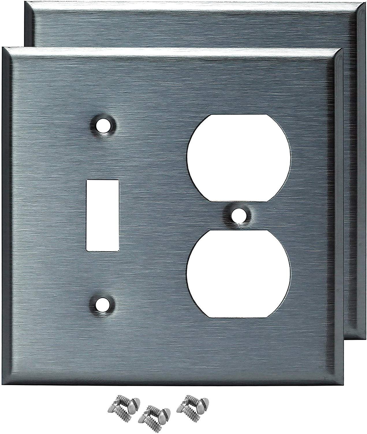 Pack of 2 Wall Plate Outlet Switch Covers by SleekLighting Decorative