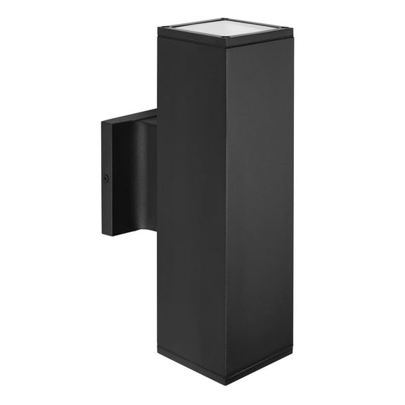 Maxxima LED Rectangular Outdoor Wall Wash, Up and Down Sconce Light, 24 Watt, 2000 Lumens, 3000k Warm White, Dusk to Dawn Sensor