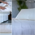 thumbnail image 5 of Home Prides 100% Cotton Twin XL Sheets Set, 200 Thread Count, Cool Crisp Percale 3-Piece Bedding Set, 15" deep pocket, OEKO-TEX Certified Bed Sheets, Snow White, 5 of 9