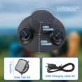 thumbnail image 4 of Wide Brim Solar Fan Hat, Outdoor Fishing Hat with 2 Fans Solar Power, Waterproof Outdoor Hiking Camping Fishing Hat Gift for Man Father, 4 of 10