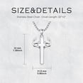 thumbnail image 2 of Fish Hook Necklace for Men 925 Sterling Silver Antler Duck Necklaces Antler Fish Hook Hunting Jewelry Gifts for Father, 2 of 6