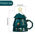 thumbnail image 3 of MOPOOR Christmas Tree Ceramic Mug Mug Large Capacity with Lid Spoon Sustenance Gift,Festive Ceramic Christmas Tree Mug - Easy to Clean-Christmas Coffee Cup - Adorned with Holiday Charm, 3 of 6