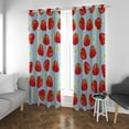 thumbnail image 3 of Room Darkening Window Curtains Drapes Strawberry Flower Thermal Insulated Grommet Blackout Curtains 84x55 in 2 Panels for Bedroom Living Room, 3 of 6