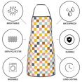thumbnail image 6 of Easygdp Colorful Checkered 1 Apron Waterdrop Resistant with 2 Pockets,Oil Resistant Cooking Kitchen Chef Apron for Women Men, 6 of 7