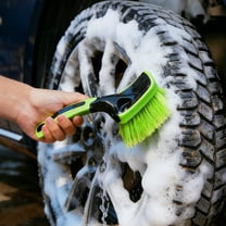 HOMEAN Tire Cleaning Brush Set Ergonomic Handle Anti Scratch 2 Pack