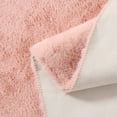 thumbnail image 4 of Faux Rabbit Fur Chair Cover Couch Pad Area Rug Soft Seat Cushion Pad Fluffy Bedside Carpet Mat for Bedroom Floor Living Room, 2.6 x 4ft Rectangle, Pink, 4 of 8
