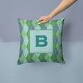thumbnail image 2 of Carolines Treasures CJ1020-BPW1414 Monogram - Initial B Blue Argoyle Decorative   Canvas Fabric Pillow CJ1020 14Hx14W, 2 of 4