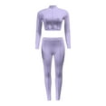 thumbnail image 5 of TTUHYWXI Women’s Casual 2 Piece Outfits Sexy Bodycon Long Sleeve Crop Top with Long Pants Tracksuit Set Jumpsuits (Purple, XL), 5 of 5