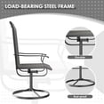 thumbnail image 3 of POTEBAN Textilene High Back Outdoor Dining Chair - Set of 4, Dark Grey, 3 of 10