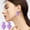 #209-Purple, variant on 1 Pc Titanium Steel Oil-Drip Heart Earring - Valentine's Day Themed, Romantic Gift Accessory for Lovers