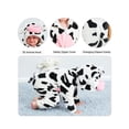thumbnail image 4 of MICHLEY Unisex Baby Flannel Hooded Romper Animal Ears Costume Warm Jumpsuit for Autumn Winter, 4 of 7