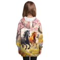 thumbnail image 2 of Psesaysky Girls Sweatshirt Running Horse Printed Hoodie Dress Long Sleeve Pullover Fall Fashion Hooded Top for Teen Girls with Pockets for 13-14 Years, 2 of 7