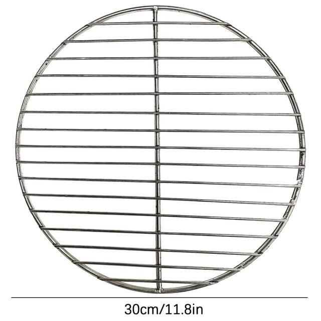 Maille en Acier Inoxydable, Maille Circulaire 304 pour Gril 30 cm, Grille de Barbecue Épaisse pour Cuisson Extérieure, Ferme Soudée Résistante aux Hautes et Basses Températures, Gril en Acier Inoxydable