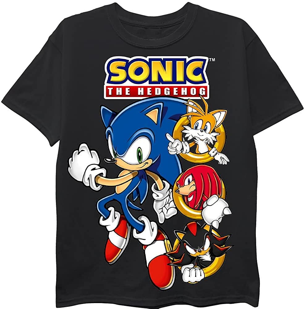 SEGA Boys Sonic The Hedgehog Shirt - Featuring Sonic, Tails, and ...