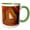 Green/White, variant on 3drose, Argentina. Condor Agate Stone Pattern - Sa01 Bja0045 - Jaynes Gallery, 11oz Two-tone Green Mug