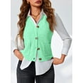 thumbnail image 4 of Women's V Neck Button Up Sleeveless Vest Sweater Knitted Casual Cardigan with Pockets, 4 of 6