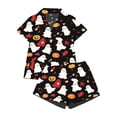 thumbnail image 4 of Ruyelune Black Halloween Pajamas Women Pj Sets For Woman, Button Down Shirts With Pajama Shorts, Cute Print, Comfy Sets L, 4 of 4