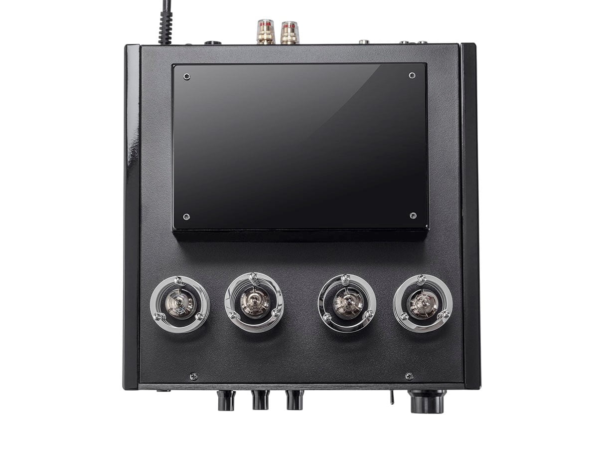 Monoprice Stereo Hybrid Tube Amplifier 2019 Edition, 25 Watt With Bluetooth, Wired RCA, Optical, Coaxial, and USB Connections, and Subwoofer Out